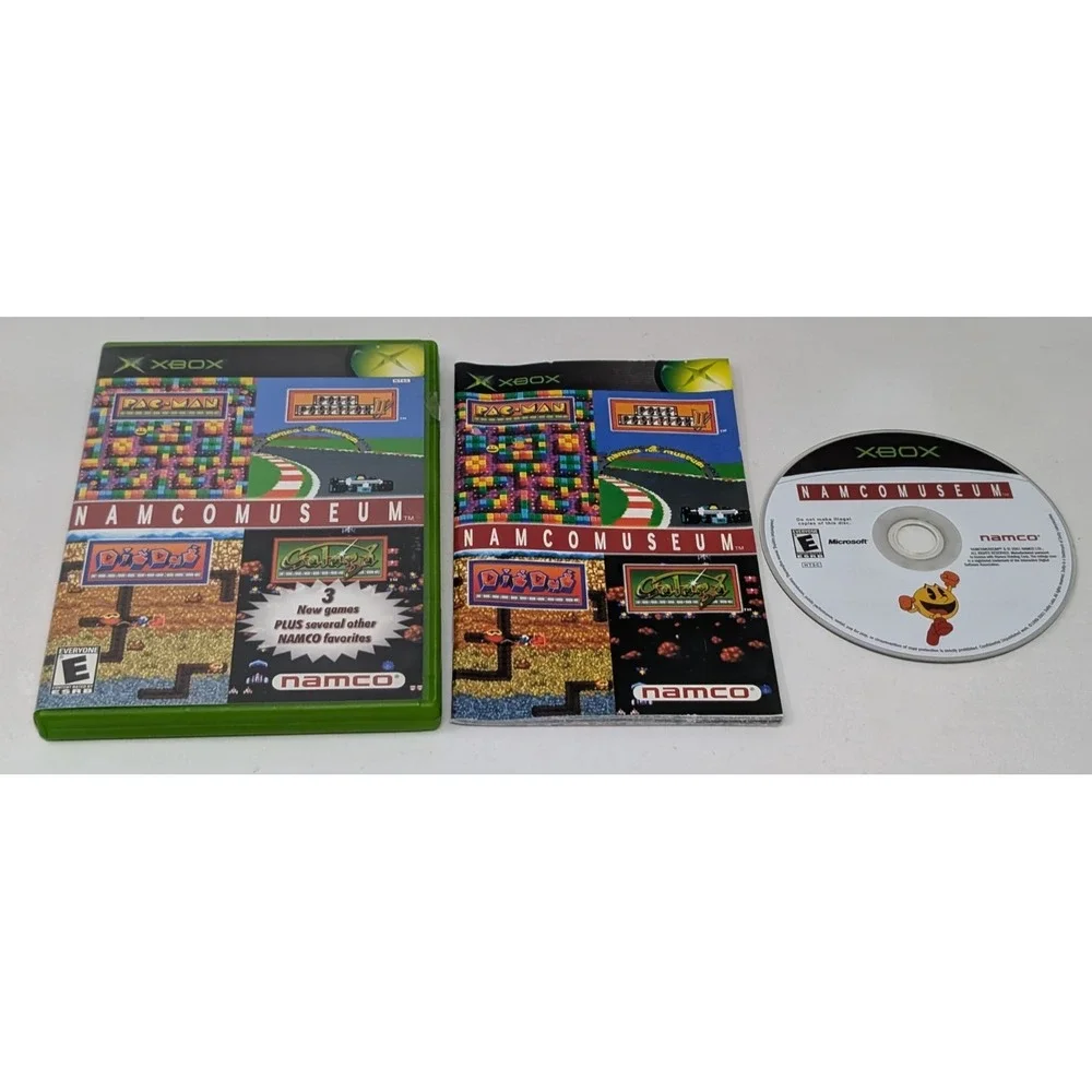 Namco Museum Arcade Original Xbox Complete CIB Pac-Man DIg Dug &‎ Galaga